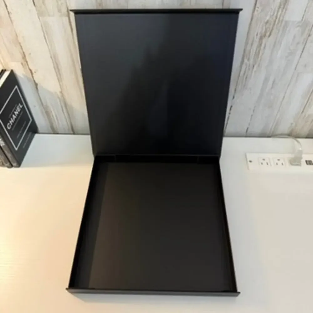 Versace Large Gift Presentation Box Matte Black Lid Silver Medusa Logo